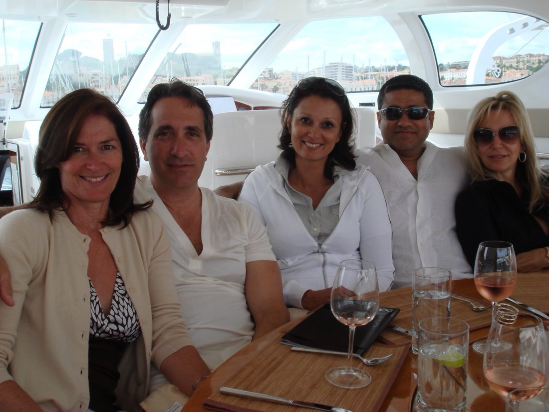 Andy (Amin) Lakha and Jan Wallace at the Cannes festival